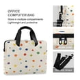thumbnail image 4 of 16inch Laptop Briefcase, Business Laptop Bag with Detachable Strap & Padded Compartment, Water-Resistant Polyester，Small Colorful Dots, 4 of 8