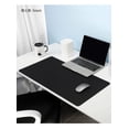 thumbnail image 3 of Leather Desk Pad Protector, 23.6" x 11.8" Waterproof Mouse Pad Desk Mat, Non-Slip PVC Leather Desk Blotter Laptop Desk Pad Writing Pad(Black), 3 of 7