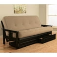 thumbnail image 3 of Kodiak Furniture Monterey Full Futon with Linen Fabric Mattress in Gray/Black, 3 of 3