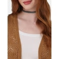 thumbnail image 3 of No Boundaries Women's Polyester Crochet Vest W/ Fringe, L/XL, Brown, 3 of 4