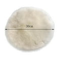 thumbnail image 4 of GUOOL Coussin d'Assise Rond en Faux, Tapis Doux pour Chambre, Salon, Filles, Sofa Blanc 30 cm, 4 of 9