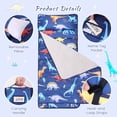 thumbnail image 6 of Toddler Nap Mat, Caveen Sleeping Bag with Blanket and Removable Pillow, Portable Slumber Bags for Daycare and Travel, Easy to Roll, 55"x22", Blue, 6 of 9