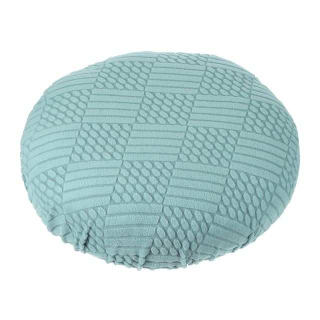 Funda de taburete redondo Uxcell, fundas elásticas para taburetes, funda de cojín de taburete lavable, funda elástica para asiento de silla de taburete color azul claro 14"-18"