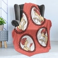 thumbnail image 4 of Vintage Woman Soft Flannel Fleece Blanket, Vintage Fashion Girl Portraits with Makeup Perfume and Cigarette, Cozy Plush for Indoor and Outdoor Use, 50" x 60", White Black and Coral, by Ambesonne, 4 of 5