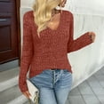 thumbnail image 3 of SUNBS Long Sleeve Shirts for Women V Neck Fall Sweater Fashion Outfits Tunic Tops, 3 of 9