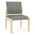 thumbnail image 1 of Pemberly Row Waiting Reception Armless Guest Chair Wood Frame in Gray, 1 of 5