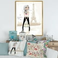 thumbnail image 3 of Designart Cute Girl By The Tour Eiffel In Paris FLOAT FRAME WALL ART, 3 of 4
