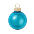 thumbnail image 3 of Whitehurst Shiny Finish Glass Christmas Ball Ornament - 7" (180mm) - Teal Blue, 3 of 4