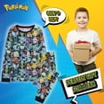 thumbnail image 2 of Set de pijamas Pokémon Pikachu para niños de 11 a 12 años, aplicación negra, 2 of 7