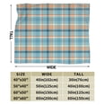 thumbnail image 3 of DouZhe Ultra-Soft Micro Fleece Lightweight Flannel Bed Blanket, Classic Orange Blue Plaid Print Cozy Warm Throw Blankets, 40"x30", 3 of 7