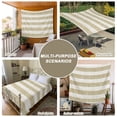 thumbnail image 6 of Cream Striped Tapestry for Bedroom Wall Hanging Tapestry, Farmhouse Vintage Brown Stripes Ceiling Backdrop Tapestries Poster Blanket Wall Decor for Teens Room Living Room Dorm 51" x 59", 6 of 8