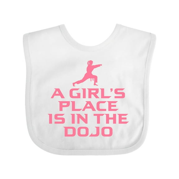 Inktastic Girls Cute Karate Martial Arts Girls Baby Bib