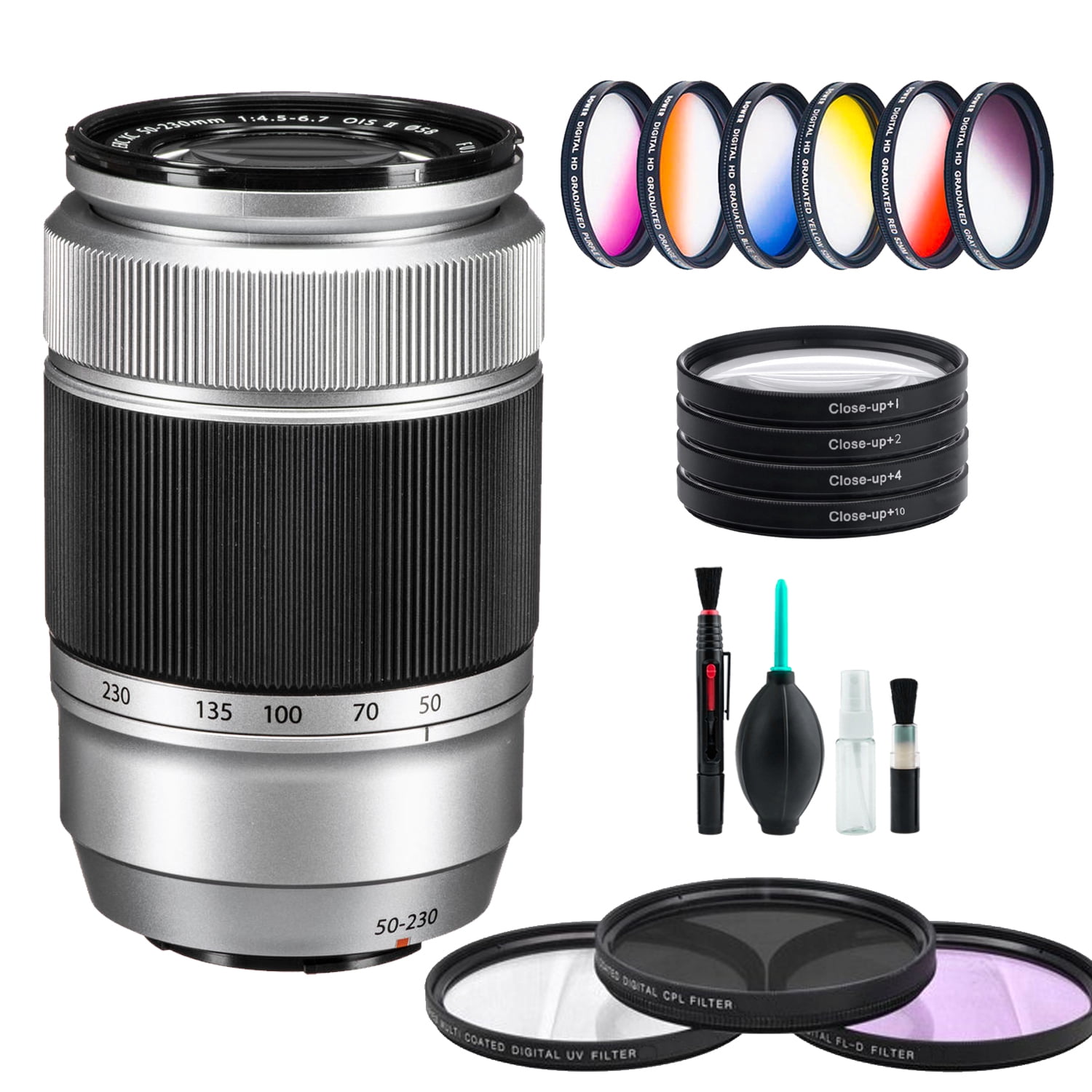 Fujifilm XC 50-230mm f/4.5-6.7 OIS II Lens (Silver) + Standard