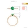thumbnail image 4 of ANGARA Natural Marquise and Dot Emerald Engagement Ring with Diamonds in 14K Rose Gold for Women (Size-6mm) | May Birthstone, Birthday, Anniversary, Jewelry Gift for Women | Natural Emerald Ring, 4 of 9