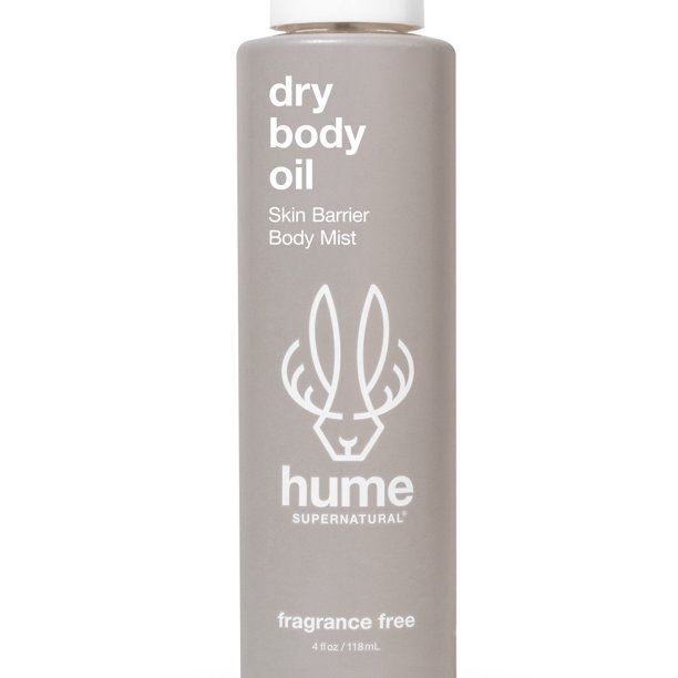 HUME SUPERNATURAL Spray de aceite corporal seco – Aceite hidratante para piel seca después de la ducha Aceites corporales para mujeres y hombres Aceite Body Spray Hidratación nutritiva Brillo Probióti