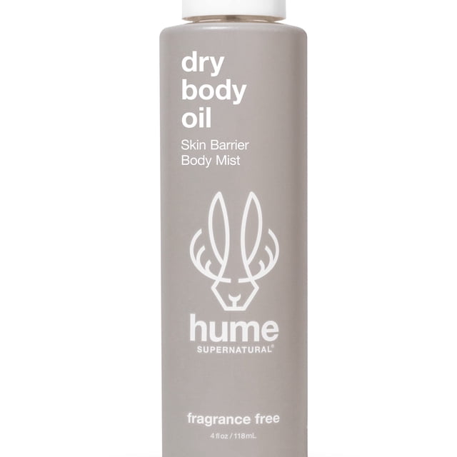HUME SUPERNATURAL Spray de aceite corporal seco – Aceite hidratante para piel seca después de la ducha Aceites corporales para mujeres y hombres Aceite Body Spray Hidratación nutritiva Brillo Probióti