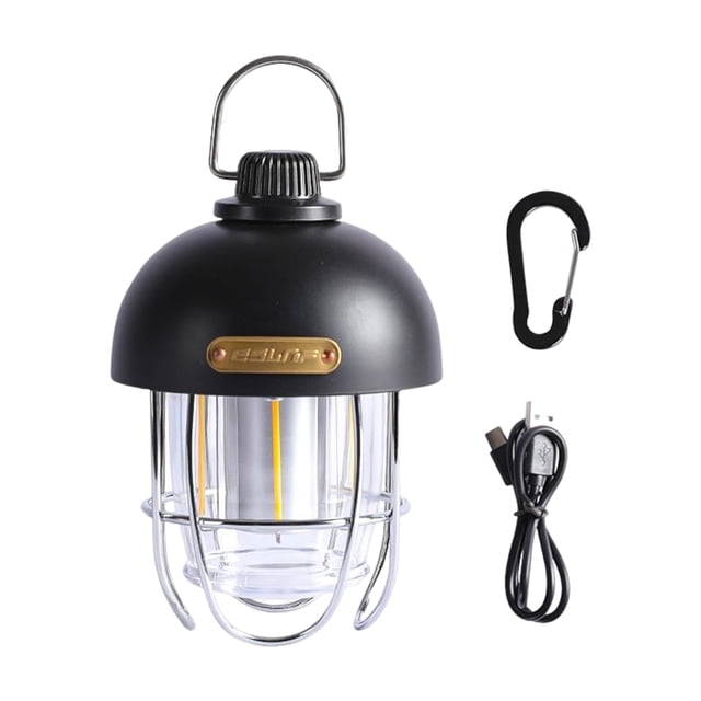 Matsuzay Luz de Camping, impermeable, atenuación continua, luces colgantes decorativas LED, lámparas recargables para exteriores, lámpara de Iluminación y accesorios Negro