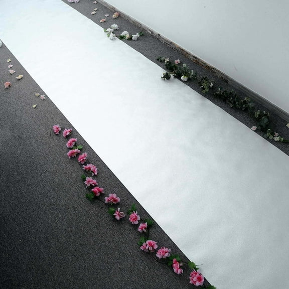 Efavormart 3FT x 50FT Silver Glitter Wedding Aisle Runner, Non-Woven Carpet Runners for Party, Birthday, Banquet, Home, Restaurant, Outdoor Decor