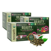 BareOrganics Beauty Tea K-Cup Pods, 36 Ct (3 Boxes of 12)