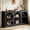 Black, variant on Fnova 63" Farmhouse Console Table, Wooden Entryway Table with 3-Tier Storage, Rectangular Sofa Table for Entrance, Hallway, Living Room, Behind Couch