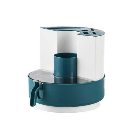 

Sorrowso 360 Rotating Storage Box Kitchen Shelf Seasoning Rack Knife Chopsticks Holder Organizer