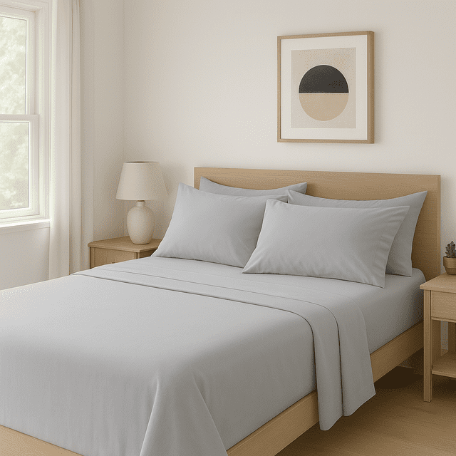 Comfy Bamboo World Series 90gsm 4pc Microfiber Bedsheets Sheet Set, King Size Bed, Grey