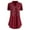 Wine, variant on Fesfesfes Plus Size Shirts for Women Casual Lace Patchwork Solid Color Short Sleeves Blouse V-Neck Henley Neck Tees Shirts Buttons Down Tops