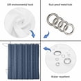 thumbnail image 3 of Navy Blue Geometric Shower Curtain Set - 48" x 72" Washable Bathtub Curtain with 12 Hooks, Modern Pure Color Abstract Striped Waterproof Fabric Stall Shower Curtains for Bathroom/Bathtub Décor, 3 of 6