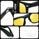 thumbnail image 5 of Gafas de sol Joopin con montura cuadrada negra y lentes amarillas UV400, 5 of 6