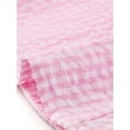 thumbnail image 5 of INSPIRE CHIC Smocked Crop Top for Women's Bubble Sleeve Peasant Gingham Plaid Tops M Light Pink, 5 of 6