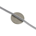 thumbnail image 4 of Real 10K White Gold 3D Hollow Franco Box Link Chain 3mm Necklace 28 Inches, 4 of 6