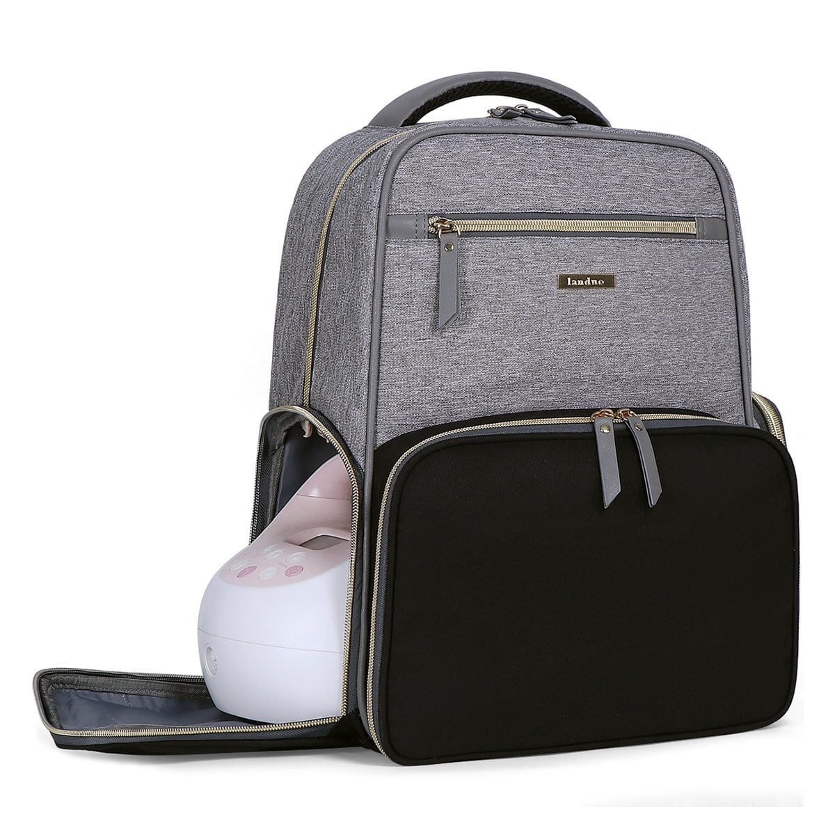 Breast Pump Bag Backpack Cooler and Moistureproof Bag Double Layer