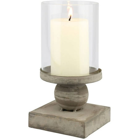 Ornate Metal Base - Small Rustic Metal Hurricane