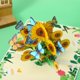 thumbnail image 4 of Juego de 2 tarjetas desplegables de girasol, tarjetas de felicitación 3D hechas a mano para el día de la madre, día de San Valentín, boda, aniversario, amor, romance, agradecimiento, pensamiento en ti, 4 of 5