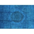 thumbnail image 1 of Ahgly Company Machine Washable Indoor Rectangle Persian Turquoise Blue Bohemian Area Rugs, 2' x 4', 1 of 4