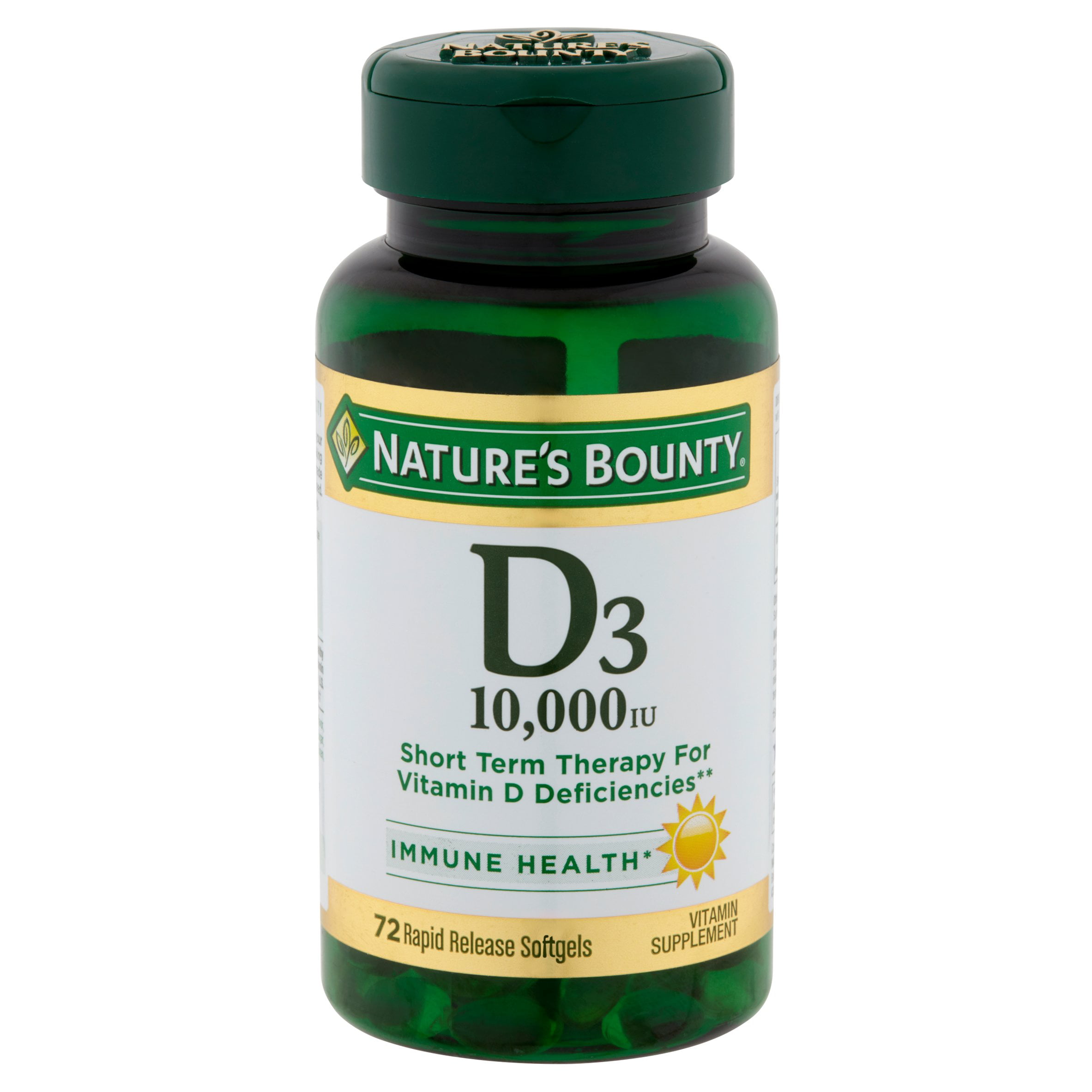 Natures Bounty Vitamin D3 250 Mcg 10000 Iu 72 Softgels