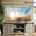 thumbnail image 6 of Oneinmil Farmhouse TV Stand for 65” TV, Entertainment Center with Storage Cabinets and Sliding Barn Doors, Rustic Media TV Console Table for Living Room, Gray, 6 of 8