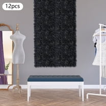 12pcs Black Dahlia Rose Artificial Flower Wall Panels, 60x40cm Silk Cloth Floral Decor