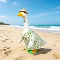 thumbnail image 6 of 23 Inch Straw Hat Shirt Porch Goose Outfit, Porch Goose Costume Fits 23" Large Cement Goose Statue, Lawn Geese Clothes for Outdoor Patio Yard Garden Decor, 6 of 7