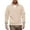 Beige, variant on Men's Casual Solid Color Stand Up Collar Pullover, One Third Zipper Long Sleeve Fleece Thickened Warm Sweatshirt, Cozy for Winter and Outdoor Use,Army Green L