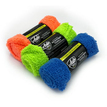 Auto Drive Microfiber Multi-Purpose Microfiber Towel, Cleaning Towel 2 Pack, Assorted Colors