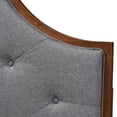 thumbnail image 4 of Baxton Studio Camila Classic and Traditional Grey Fabric and Walnut Brown Finished Wood King Size Headboard, 4 of 8