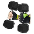 thumbnail image 3 of CAP 50 lb Rubber Hex Dumbbell Weight Set, Includes 2 x 25lb Dumbbells, 3 of 5