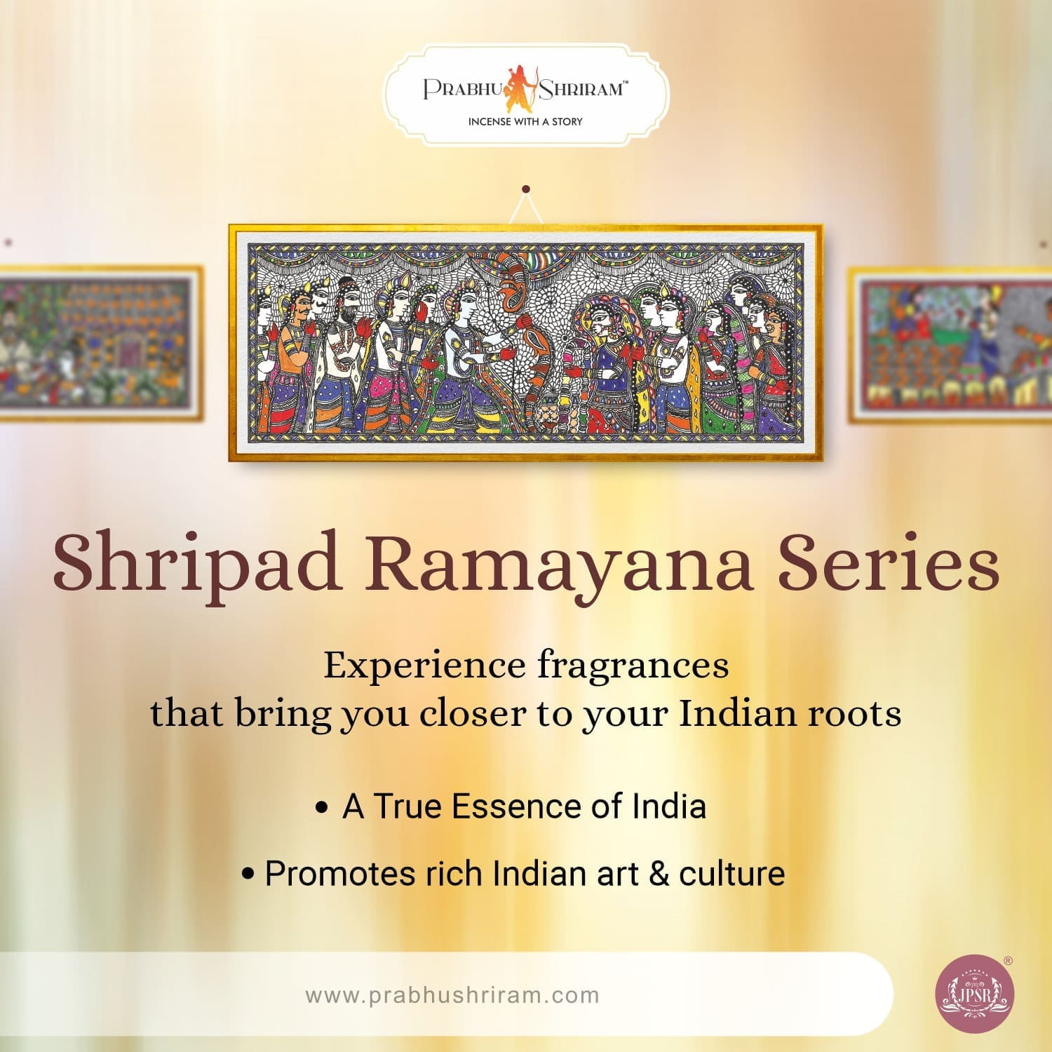 JPSR Prabhu Shriram Divine Shripad Ramyana Luxury Incense Stick Gift Box - Set of 10