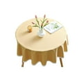 thumbnail image 1 of Wosthever Mantel hogar comedor decoración a prueba de aceite cubierta impermeable algodón Lino forma redonda escritorio decoración manteles Mostrada Amarillo, 1 of 6