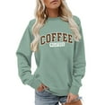 thumbnail image 2 of Coffee Weather Sweatshirts for Women 2025 Fall Winter Long Sleeve Crewneck Cute Coffee Sweatshirt Pullover Tops, 2 of 5