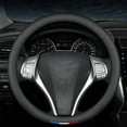 thumbnail image 2 of Car Steering Wheel Cover Wheel Cover Protector Universal Car Accessory For NISSAN Livina X-TRAIL TEANA QASHQAI BLUEBIRD TIIDA-Sports round(Twocolor line)+Car Logo, 2 of 8