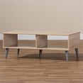 thumbnail image 6 of 3 Piece Wood Coffee Table and Stone Arches Mounted Print Set, 6 of 9