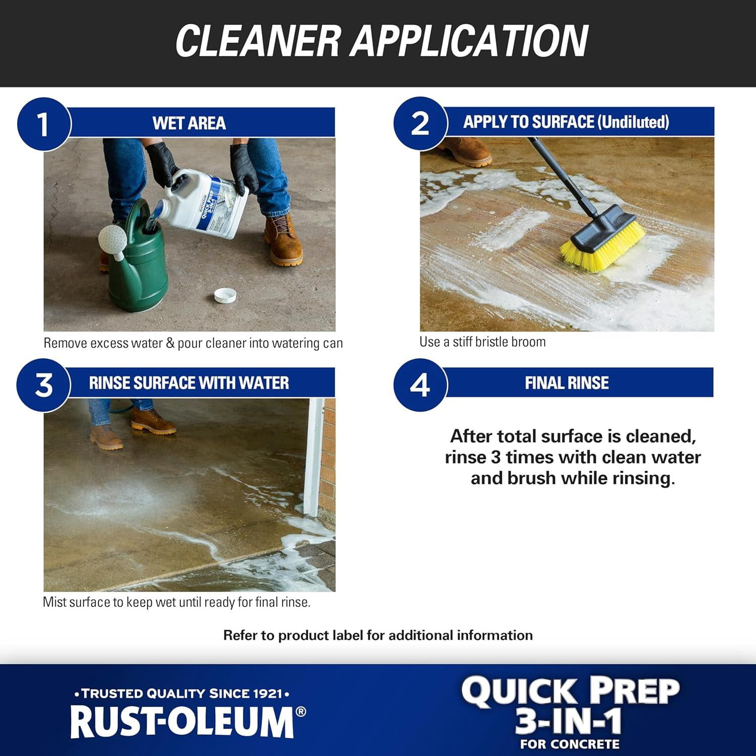 Rust-Oleum Quick Prep 3-in-1 Cleaner for Concrete-362970, 1 gal
