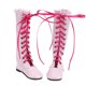 thumbnail image 2 of Muñeca 60cm Muñeca Botas Con Cordones Niñas Niño Exquisitas Botas De Muñeca Zapatos Niños Accesorio De Juguete Botas Planas Rosa, 2 of 7